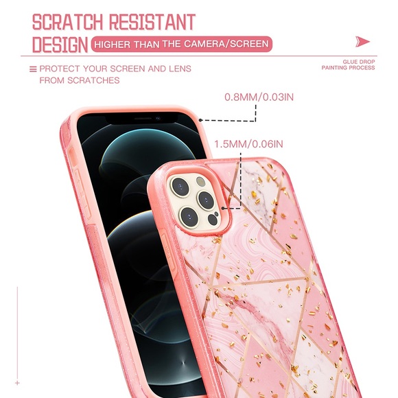 Pink Geometric Classy Case for Apple iPhone 13 - Picture 2 of 5